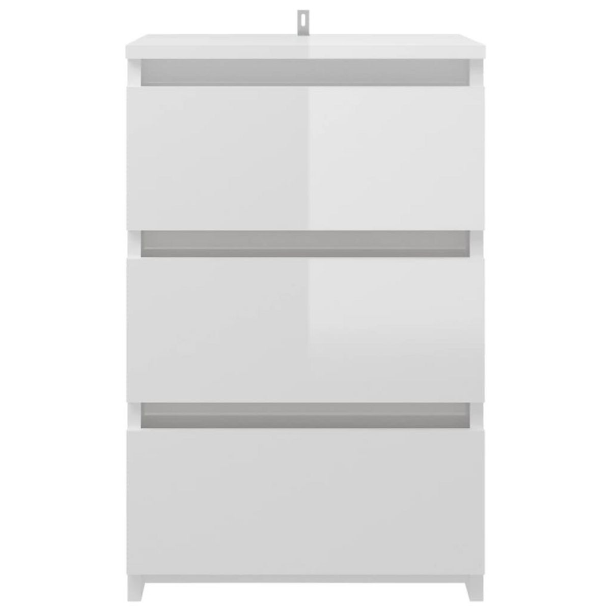 VIDAXL Table de chevet Blanc brillant 40x35x62,5 cm Agglomere