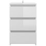 Voir la diapositive 3 : VIDAXL Table de chevet Blanc brillant 40x35x62,5 cm Agglomere
