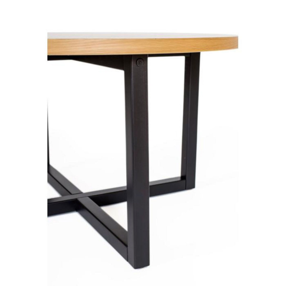 Paris Prix Table Basse Ronde  Camden  80cm Chêne & Noir