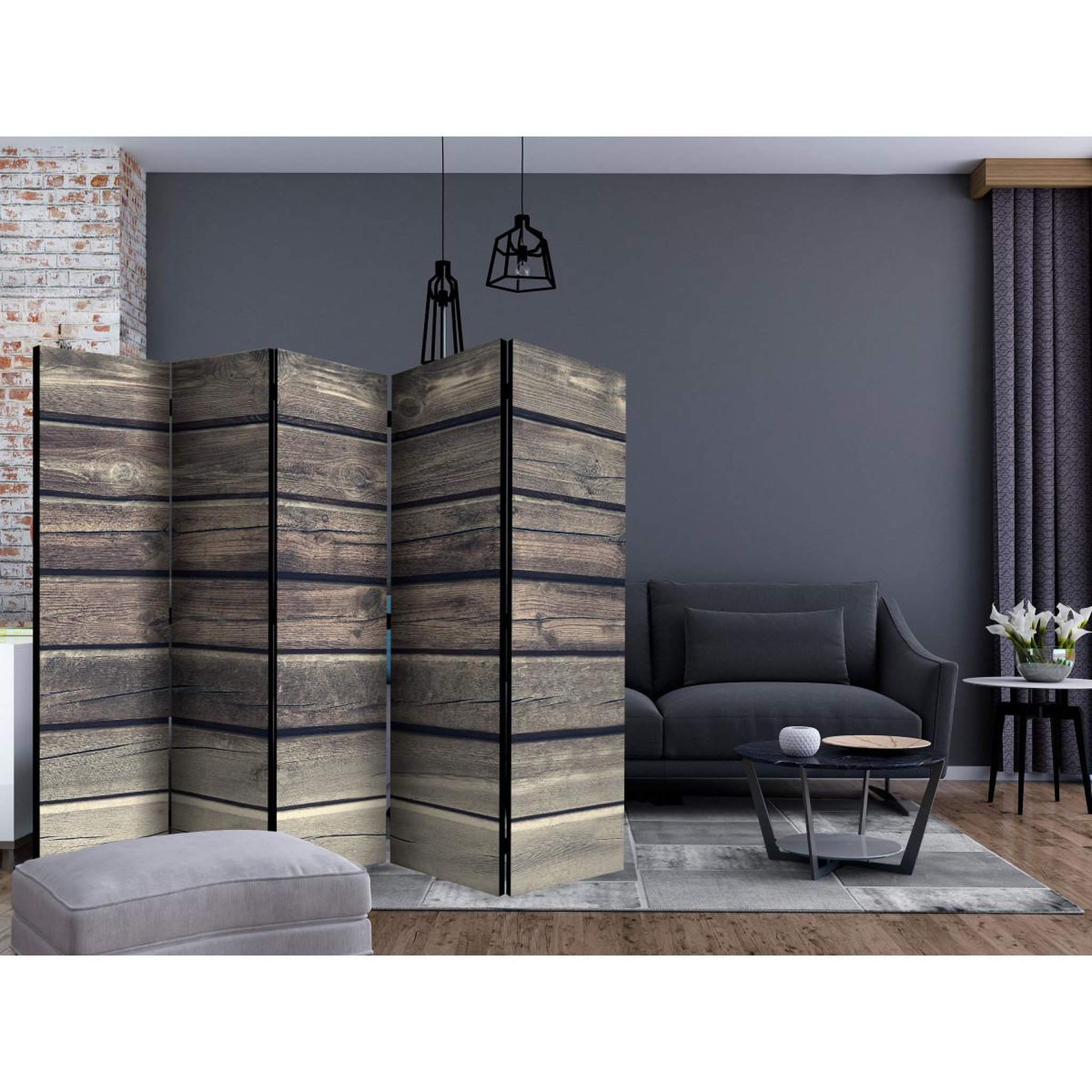 Voir la diapositive 2 : Paris Prix Paravent 5 volets  country style  172x225cm