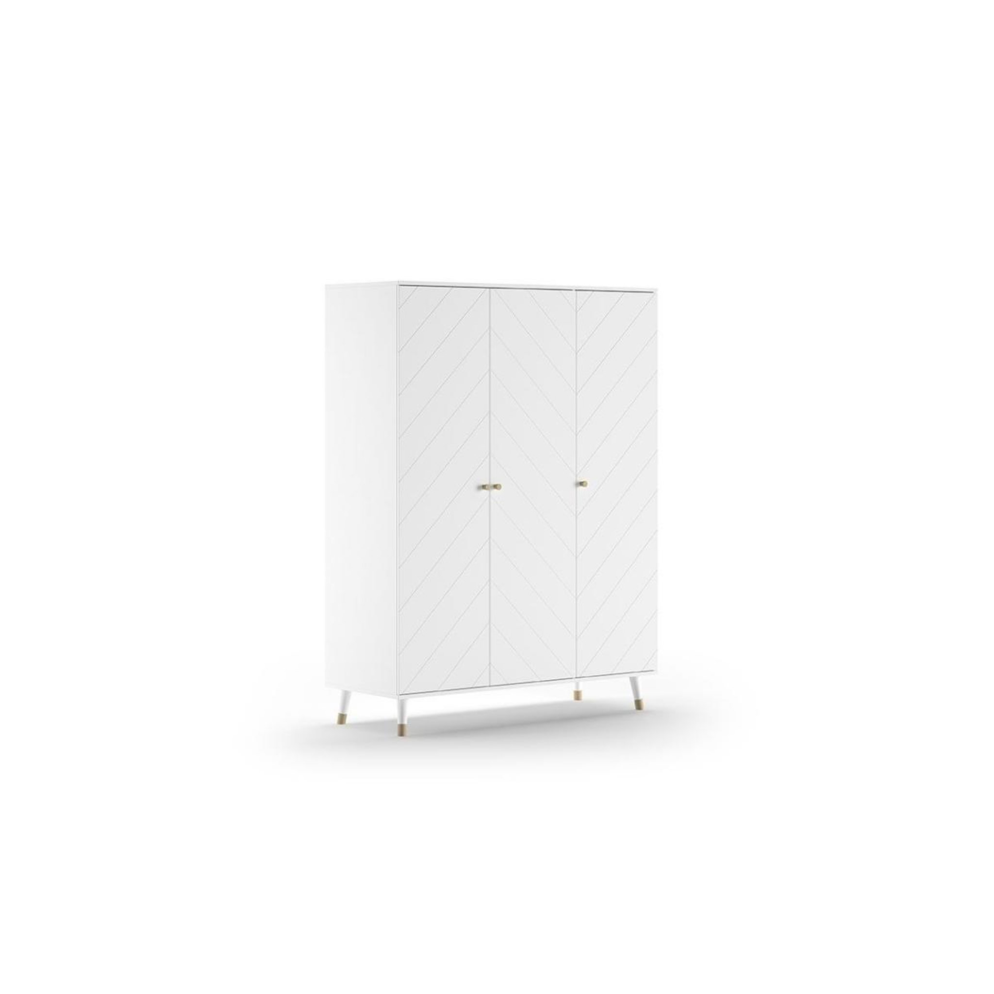 Voir la diapositive 2 : Vipack Billy Armoire 3 Portes Blanc