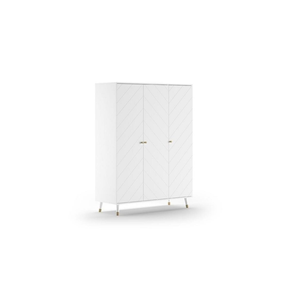Vipack Billy Armoire 3 Portes Blanc