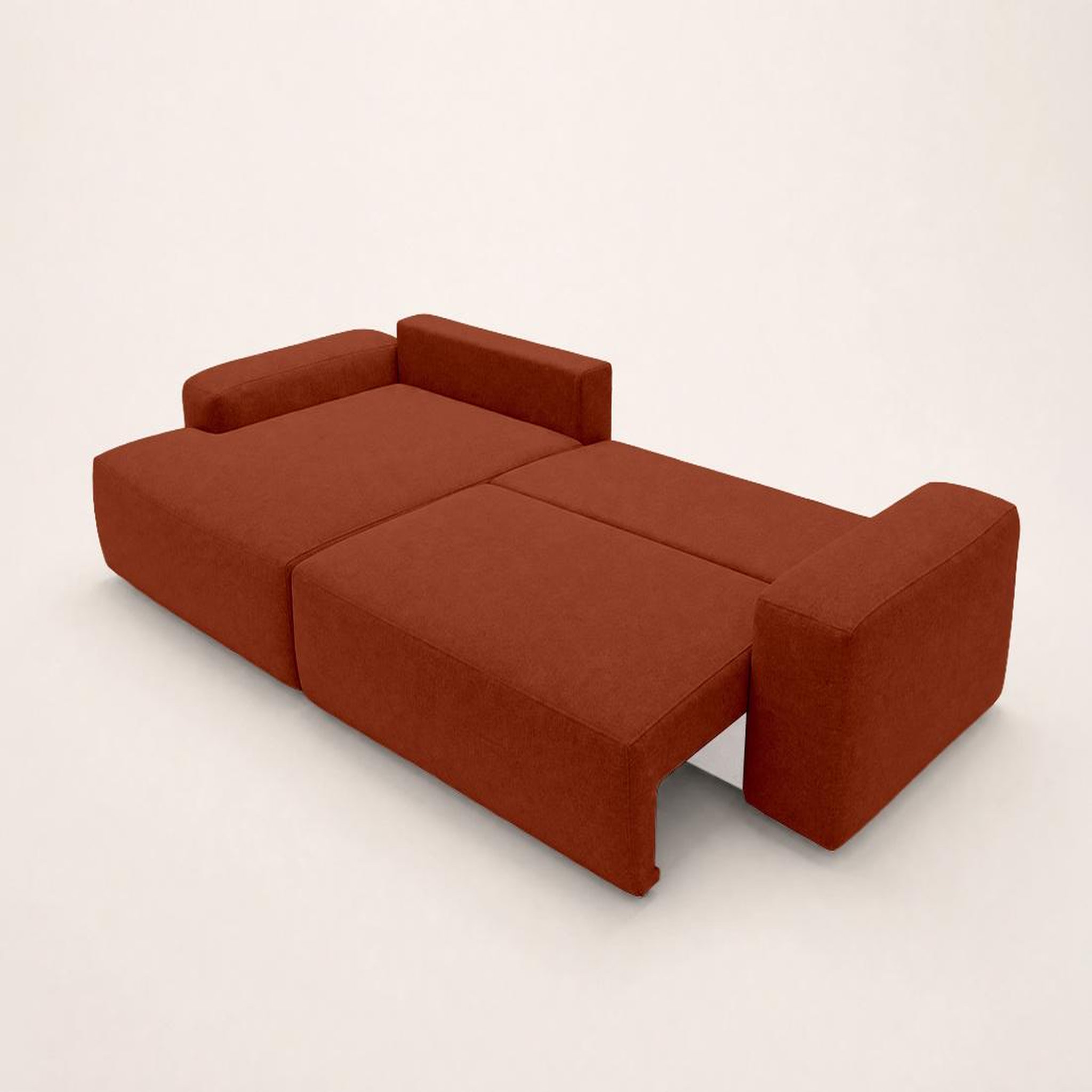 Voir la diapositive 4 : BEST MOBILIER Tama - canapé d'angle gauche 4 places convertible avec coffre en tissu