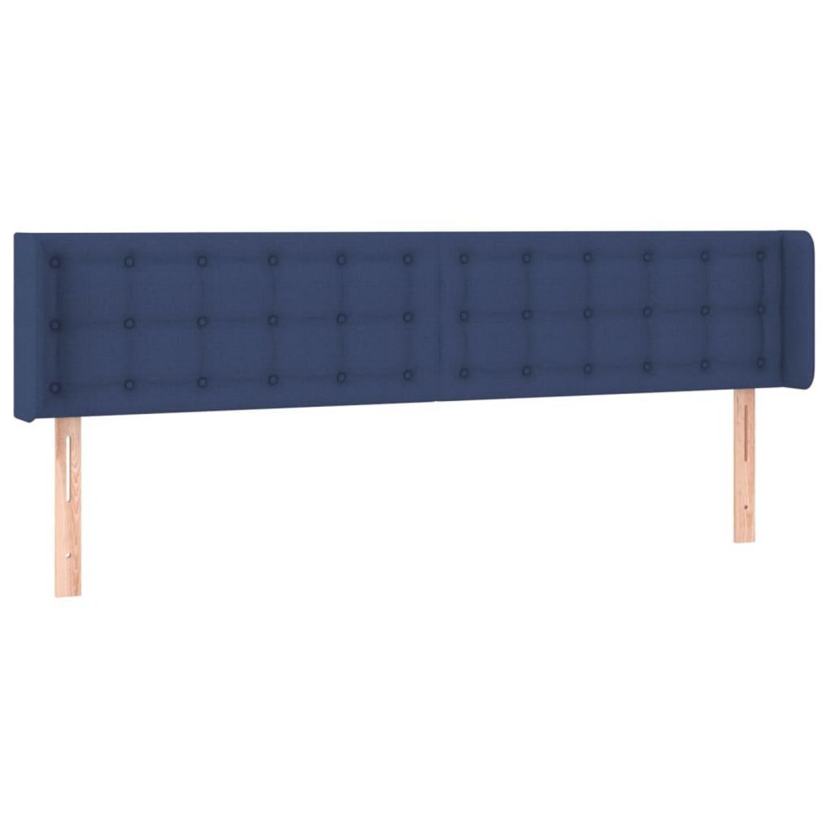 VIDAXL Tete de lit avec oreilles Bleu 203x16x78/88 cm Tissu