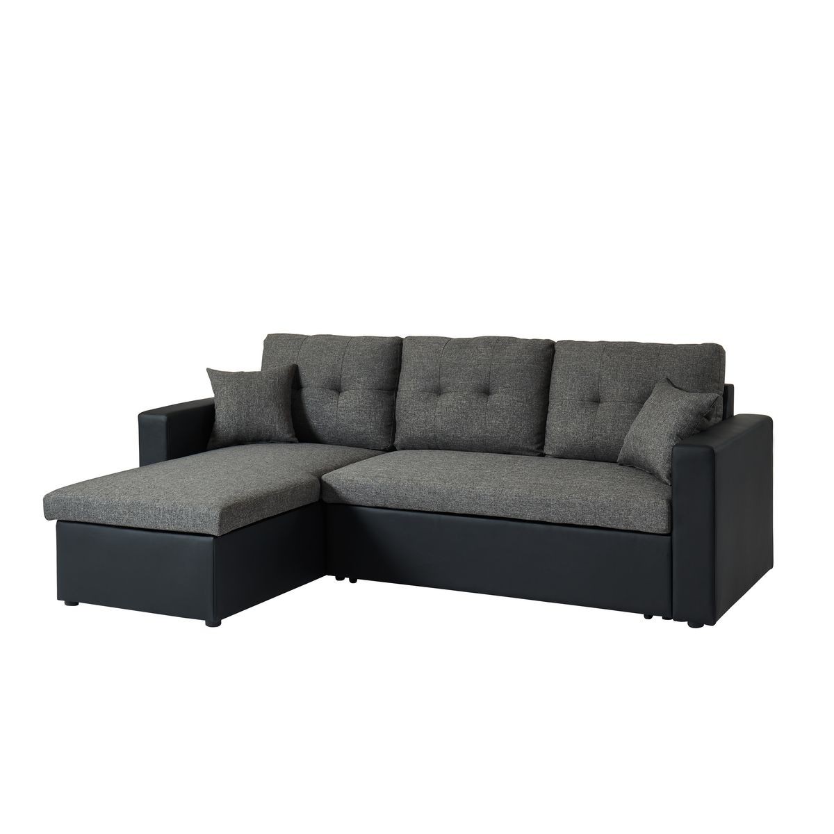 Canapé d'angle 3 places convertible réversible tissu simili BAMAKO