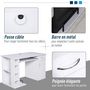Voir la diapositive 6 : HOMCOM Bureau informatique multimédia multi-rangements avec étagère tiroir tablette clavier MDF 120 x 60 x 74 cm blanc