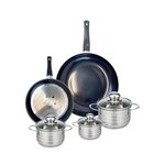 ELO Ensemble de 2 Poêles de cuisson 24 et 32 cm et 3 faitouts 12, 14 et 16 cm Elo Prima Brillant