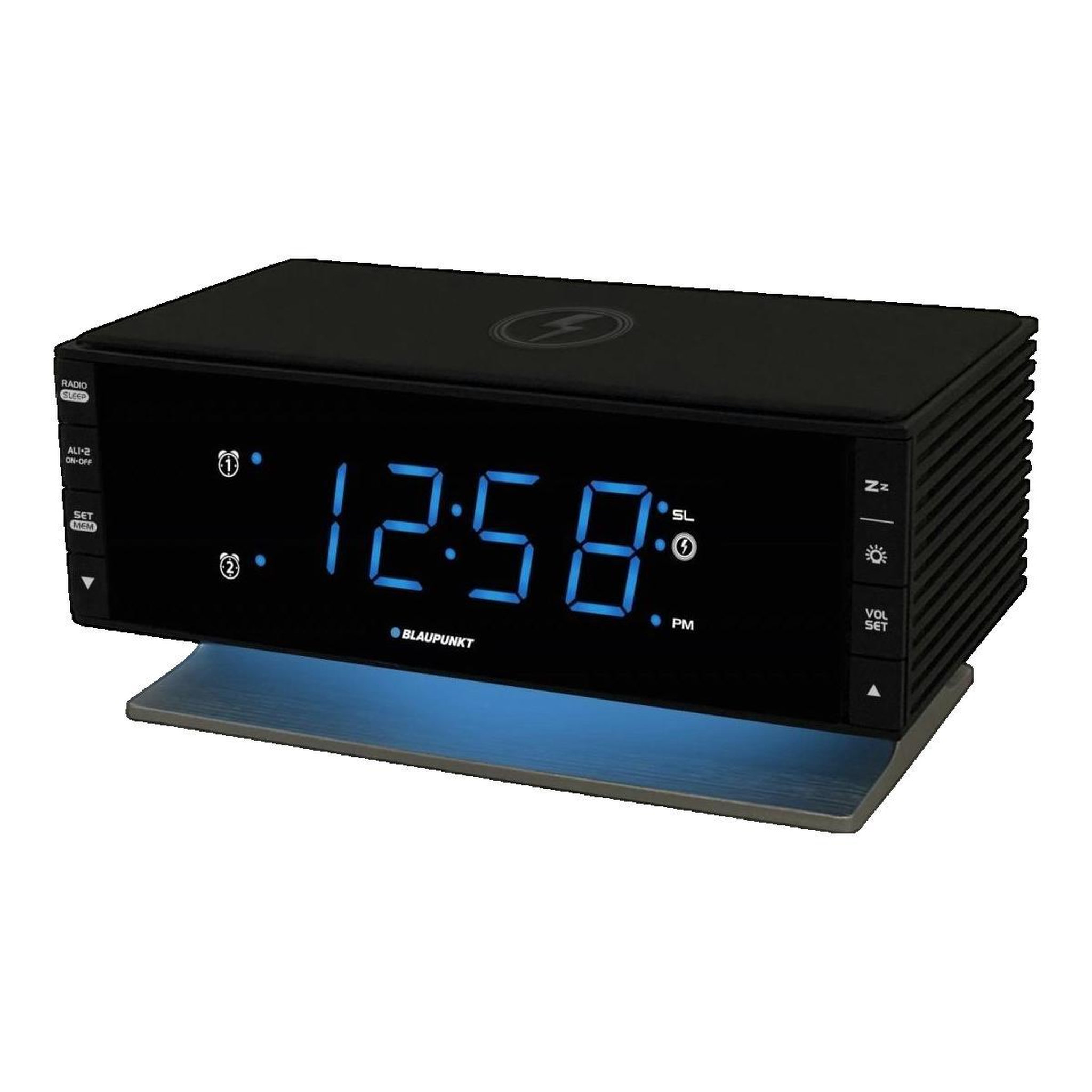 Voir la diapositive 3 : BLAUPUNKT Radio-réveil Blaupunkt CR55CHARGE Noir avec recharge sans fil