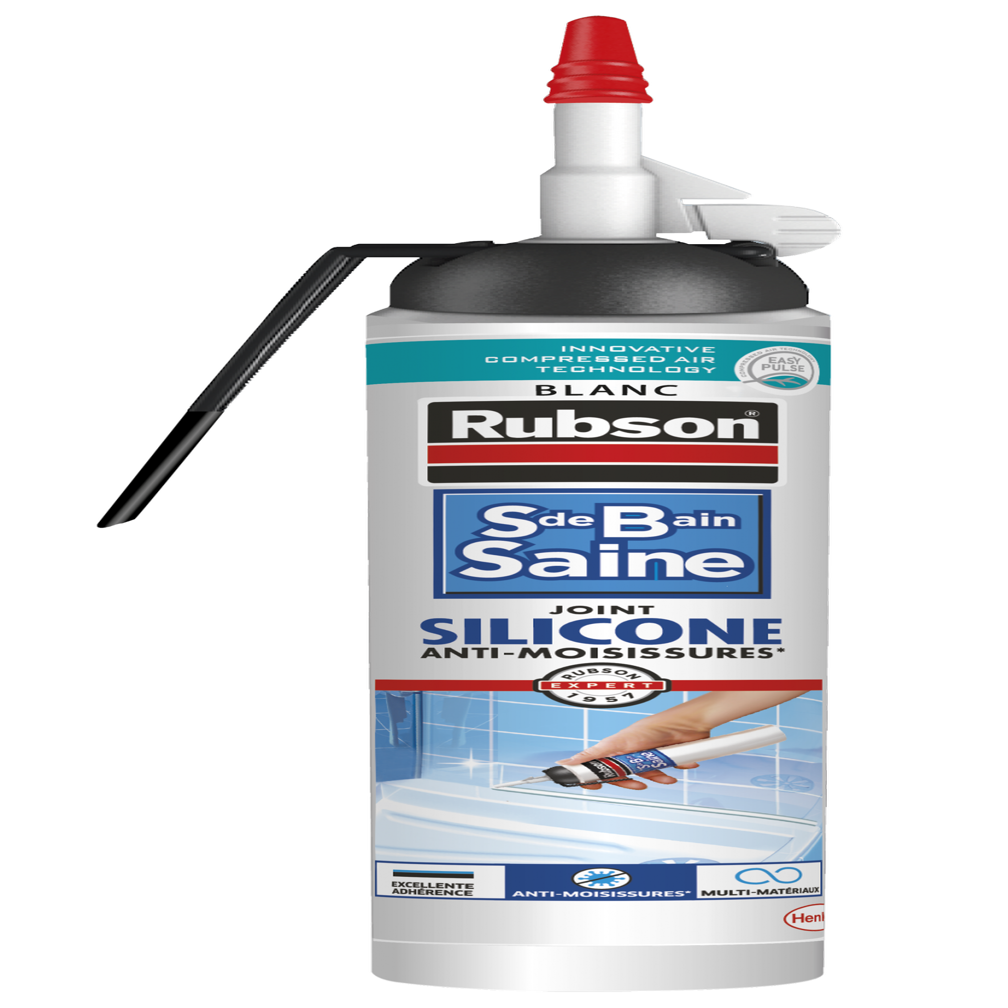 rubson Silicone RUBSON, blanc, 200 ml Mastic sans pistolet Cuisine & salle de bain