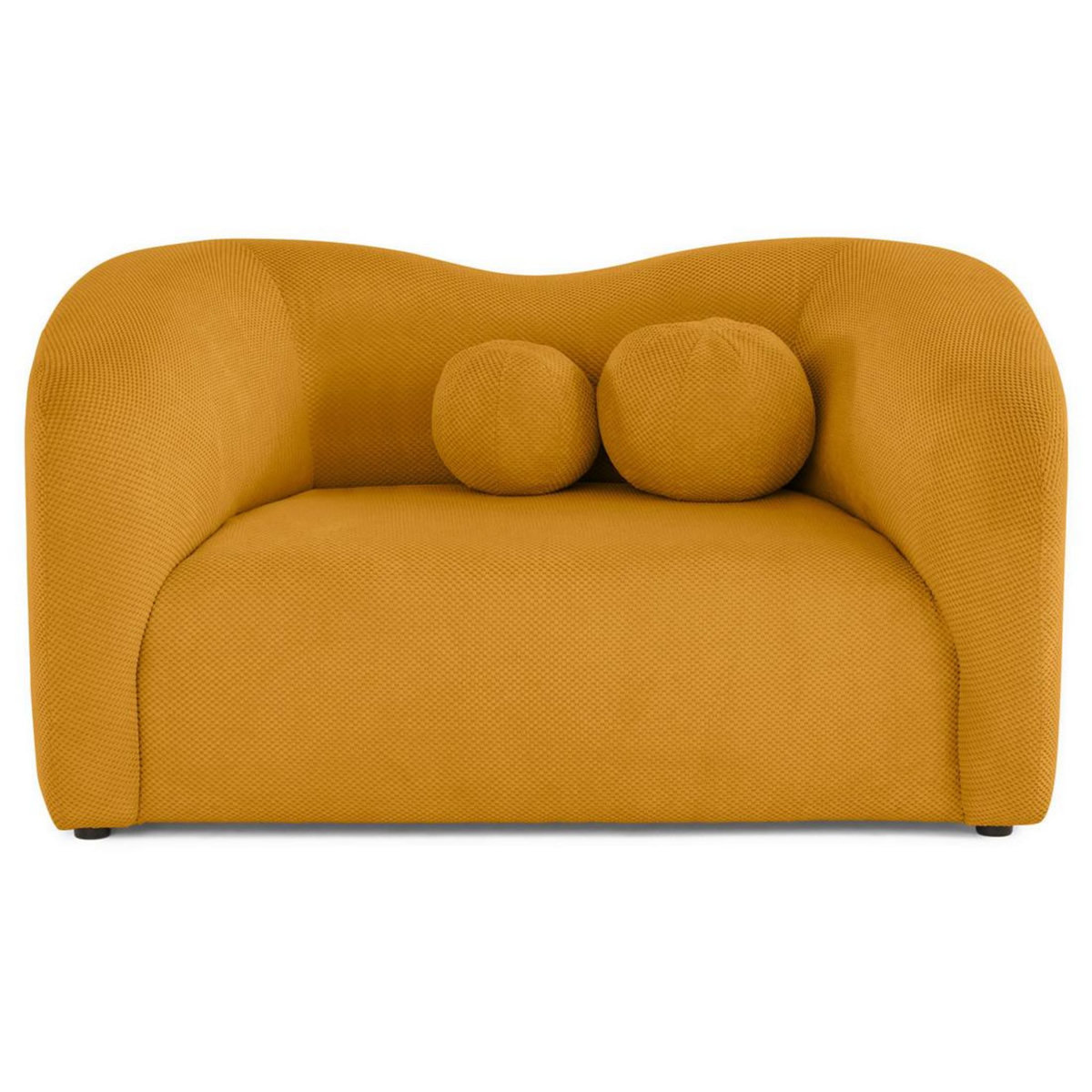 LISA DESIGN Charles - canapé droit 2 places en velours texturé