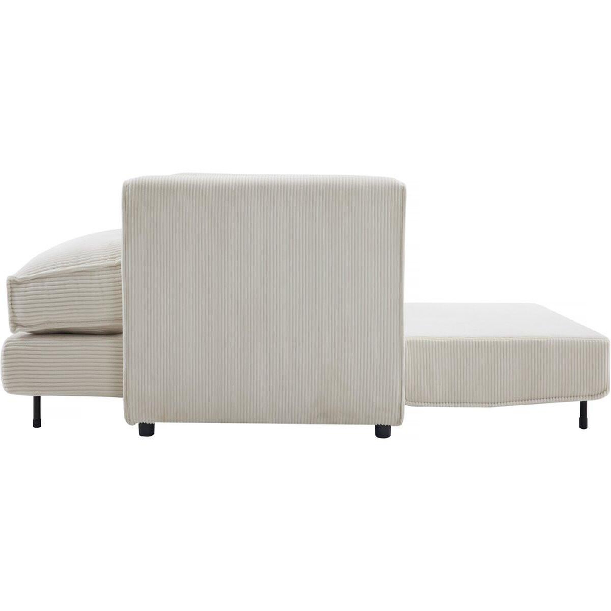 Voir la diapositive 4 : Habitat et Jardin Canapé droit convertible en velours côtelé  grenelle  - 2 places - beige