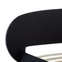 VIDAXL Cadre de lit Noir Similicuir 140 x 200 cm