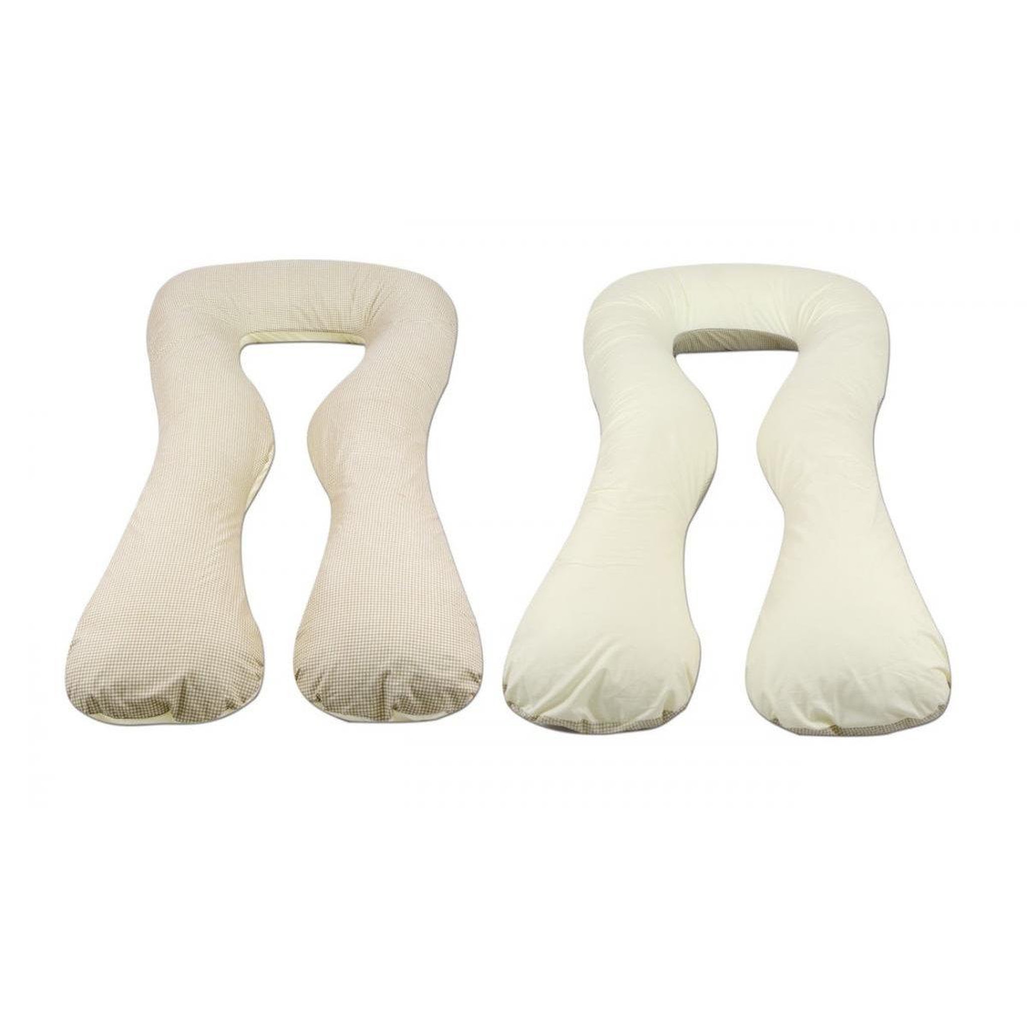 VELINDA coussin à usages multiples beige à carreaux – crème