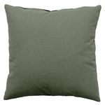 Paris Prix Coussin Déco Uni Déhoussable  Panama  60x60cm Vert Gris