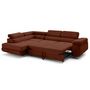 Voir la diapositive 5 : LISA DESIGN Zaria - canapé d'angle gauche 5 places convertible avec coffre et têtières en velours côtelé grosses côtes