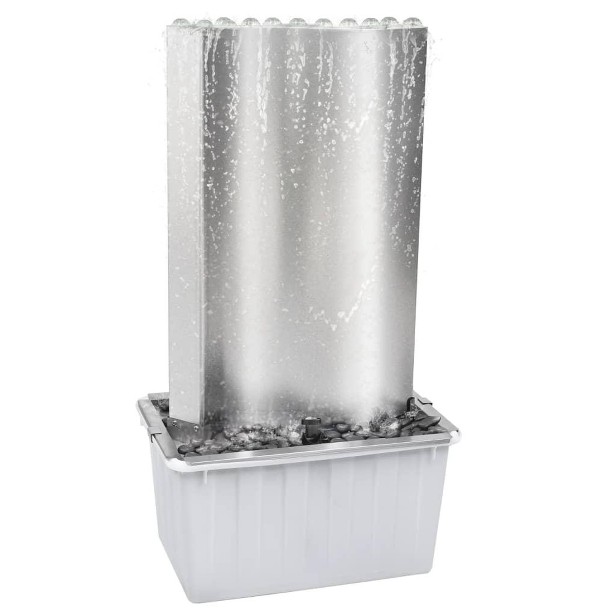 Voir la diapositive 4 : VIDAXL Fontaine de jardin argente 60,2x37x122,1 cm acier inoxydable