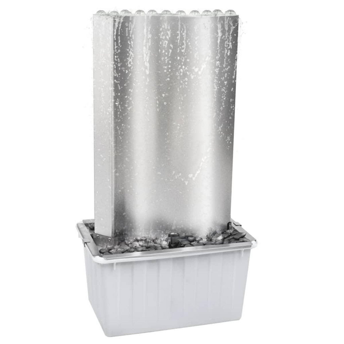 VIDAXL Fontaine de jardin Argente 60,2x37x122,1 cm Acier inoxydable