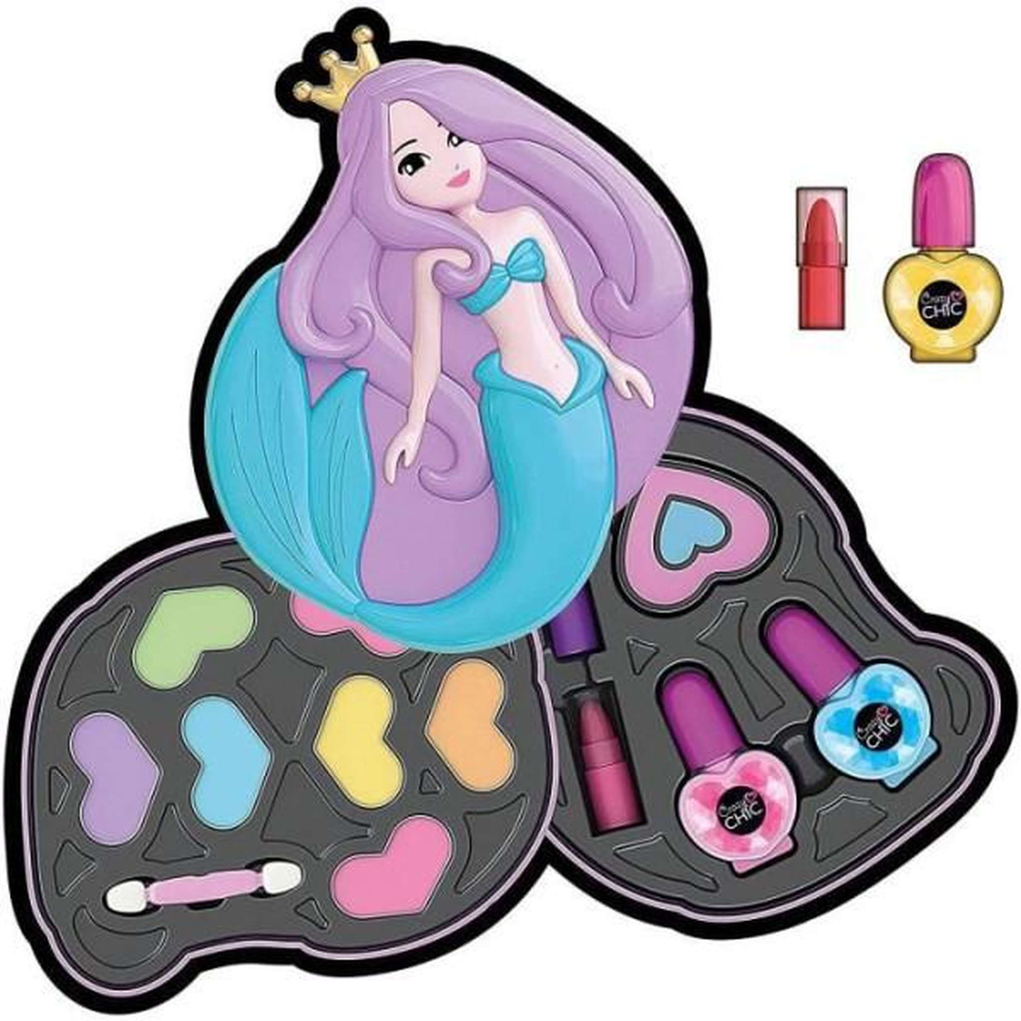 Voir la diapositive 2 : CLEMENTONI Clementoni - Crazy Chic - Palette de maquillage Sirene - 2 palettes de fards a paupieres