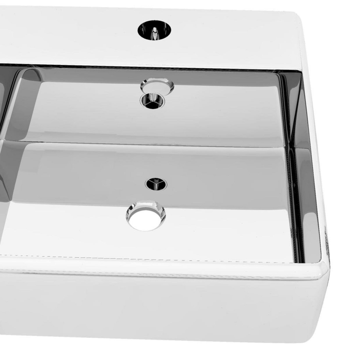 VIDAXL Lavabo avec trop-plein 41 x 41 x 15 cm Ceramique Argente