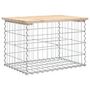 Voir la diapositive 5 : VIDAXL Banc de jardin design de gabion 63x44x42 cm bois massif de pin