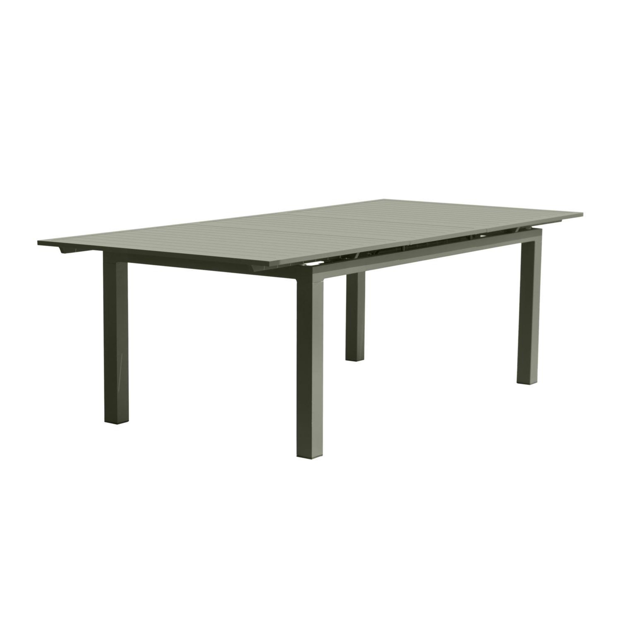 Voir la diapositive 5 : DCB GARDEN Table de jardin rectangulaire - 10/12 places - Aluminium - Kaki - MIAMI