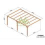 Voir la diapositive 2 : JARDIDECO Pergola adossée en lamellé-collée Calais 600 x 400 cm - Mardeland