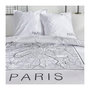 Voir la diapositive 3 : Today Parure de lit - TODAY - JAVA - 2 personnes - 240x220 cm - Coton - Imprimé Paris - Blanc