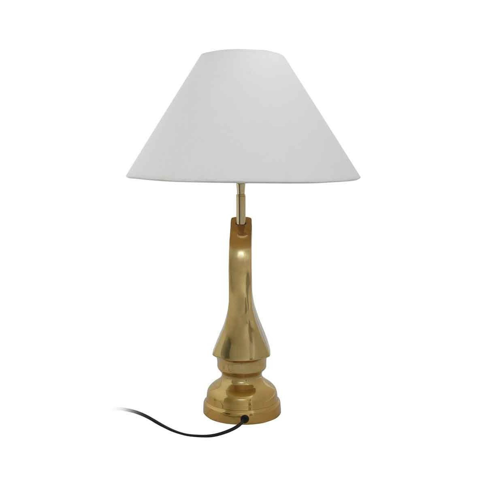 Voir la diapositive 3 : Paris Prix Lampe à Poser Vintage  Shah  62cm Blanc & Or