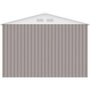 Voir la diapositive 6 : MARKET24 URANUS Abri de jardin en métal 8,84 m² - 277 x 319 x 202 cm - Kit d'ancrage inclus, 2 portes coulissantes - Taupe