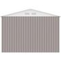 Voir la diapositive 6 : MARKET24 URANUS Abri de jardin en métal 8,84 m² - 277 x 319 x 202 cm - Kit d'ancrage inclus, 2 portes coulissantes - Taupe