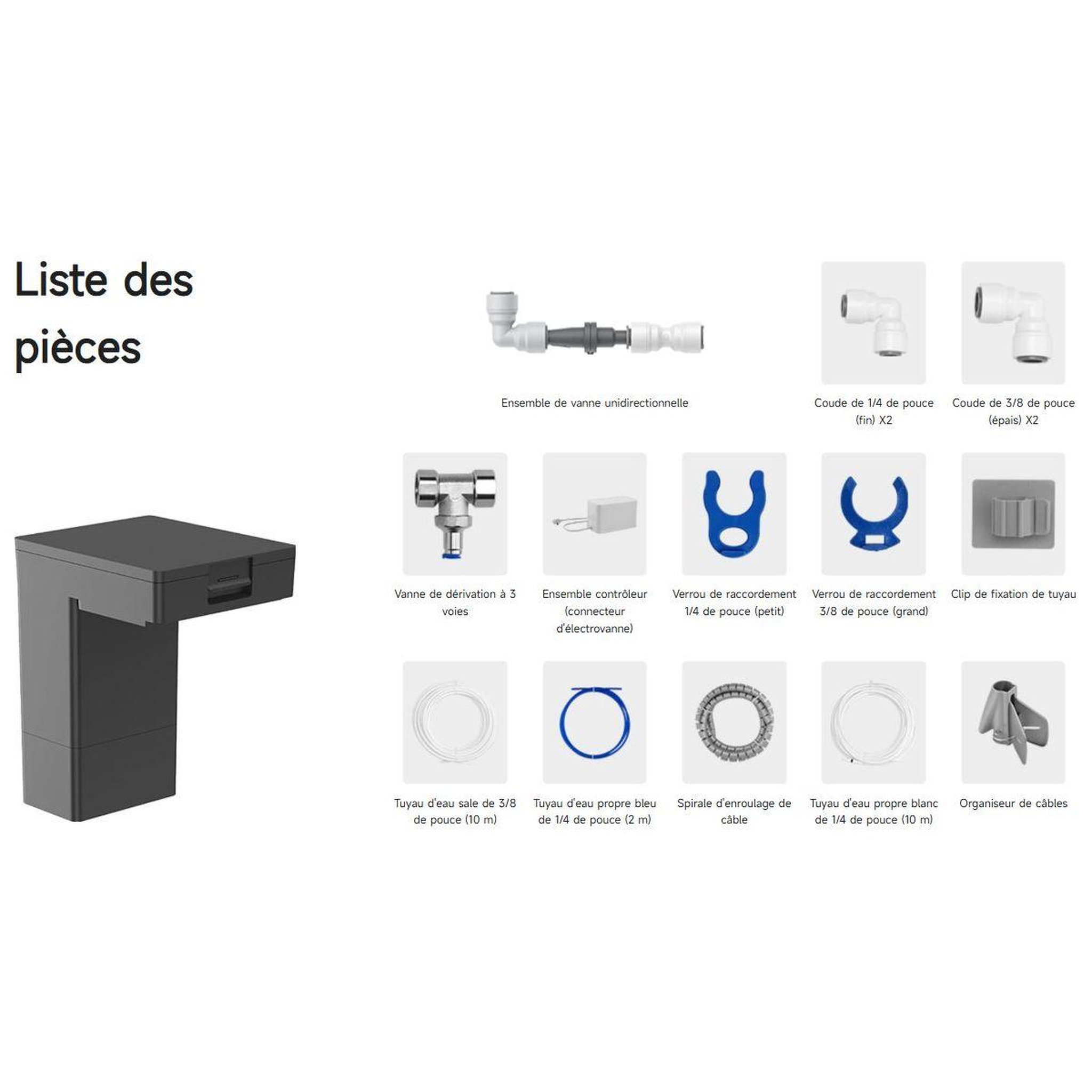 Voir la diapositive 3 : DREAME KIT raccordement a l eau
