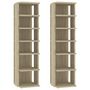 Voir la diapositive 2 : VIDAXL Armoires a chaussures 2 pcs Chene Sonoma 27,5x27x102 cm