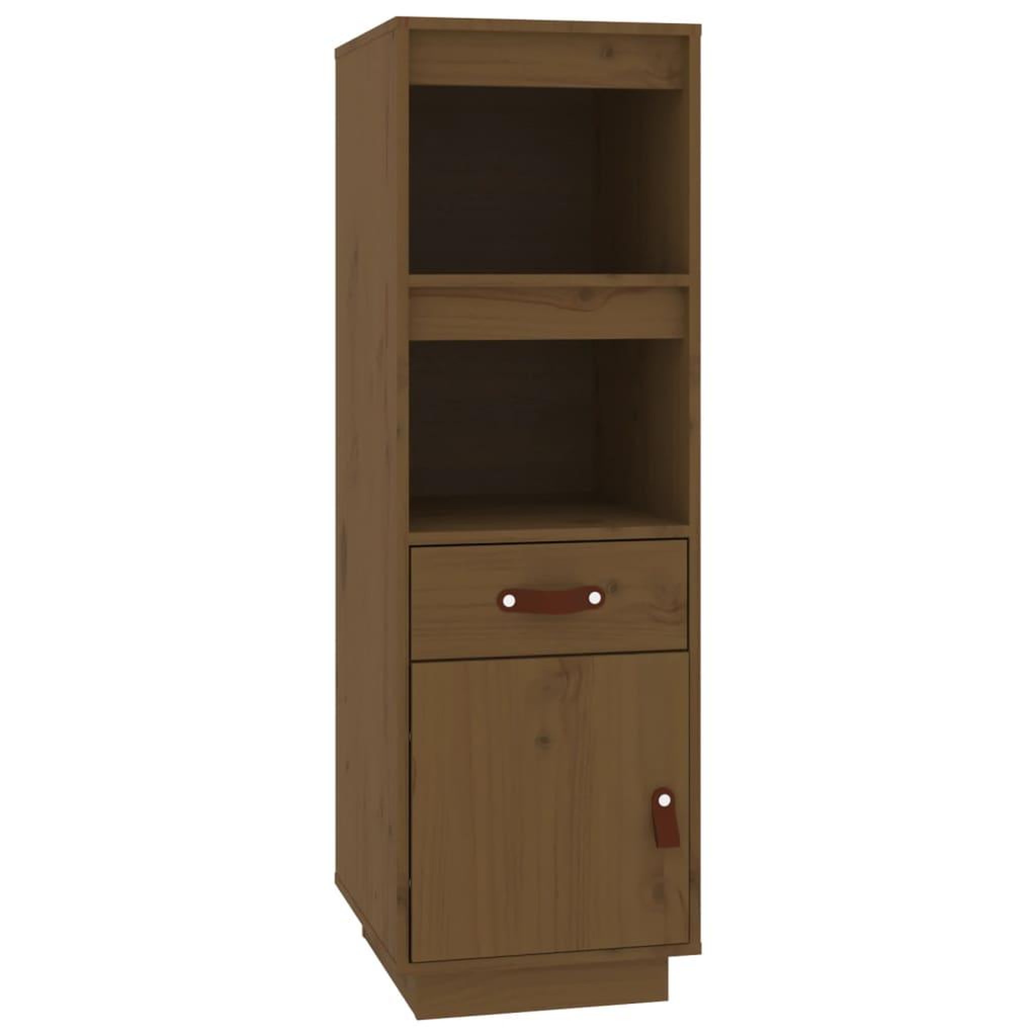Voir la diapositive 2 : VIDAXL Buffet haut Marron miel 34x40x108,5 cm Bois massif de pin