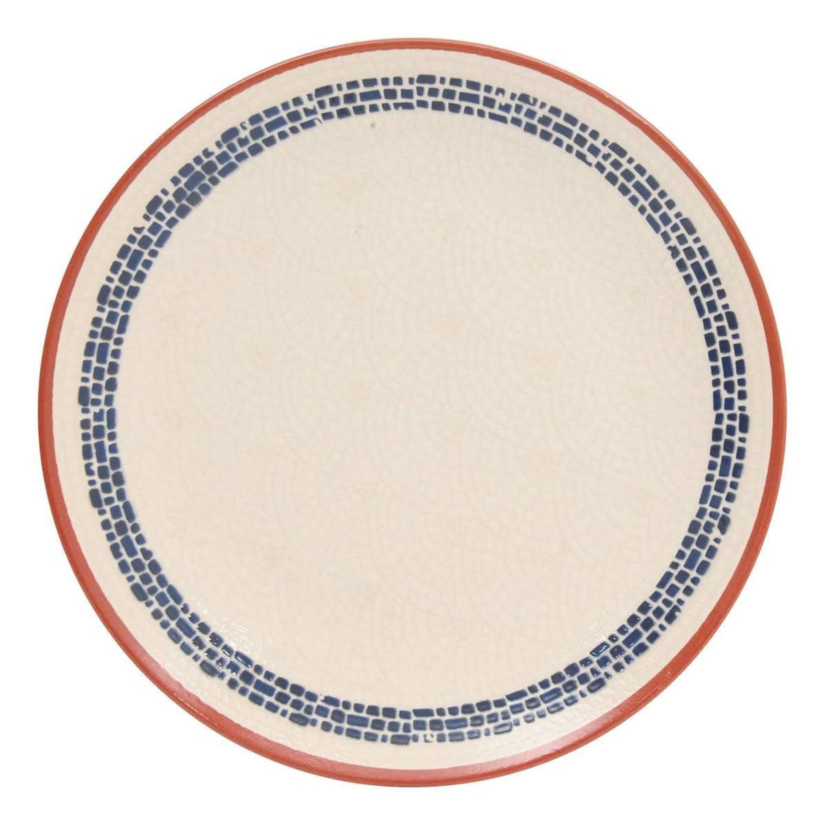 SECRET DE GOURMET Lot de 6 Assiettes Plates  Morgane  26cm Crème