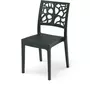 MARKET24 Lot de 4 chaises de jardin TETI ARETA - 52 x 46 x H 86 cm - Anthracite