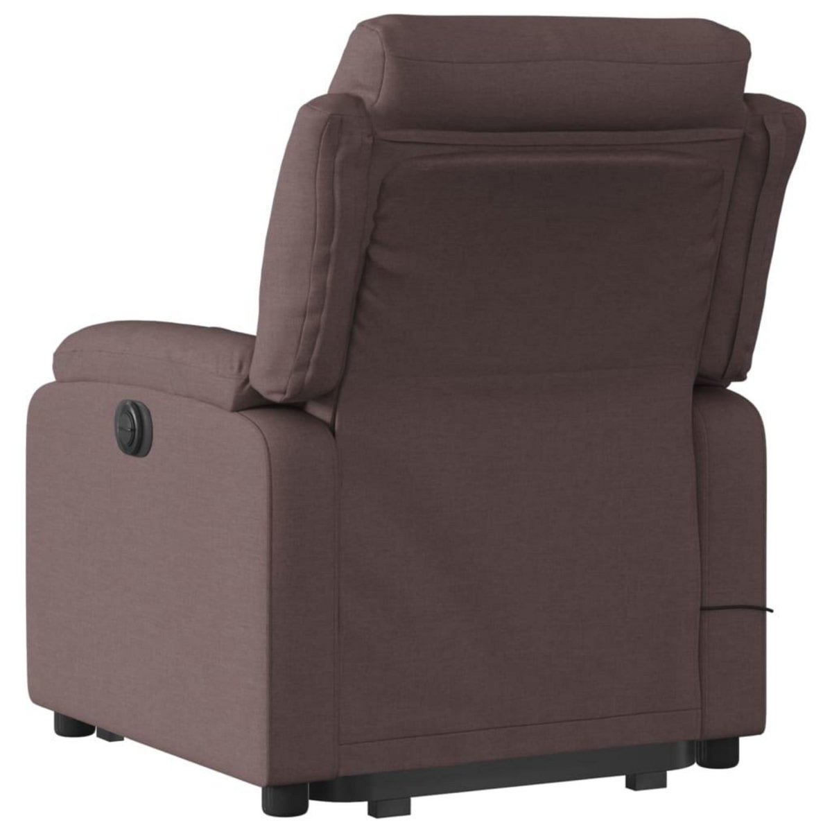VIDAXL Fauteuil inclinable de massage Marron fonce Tissu