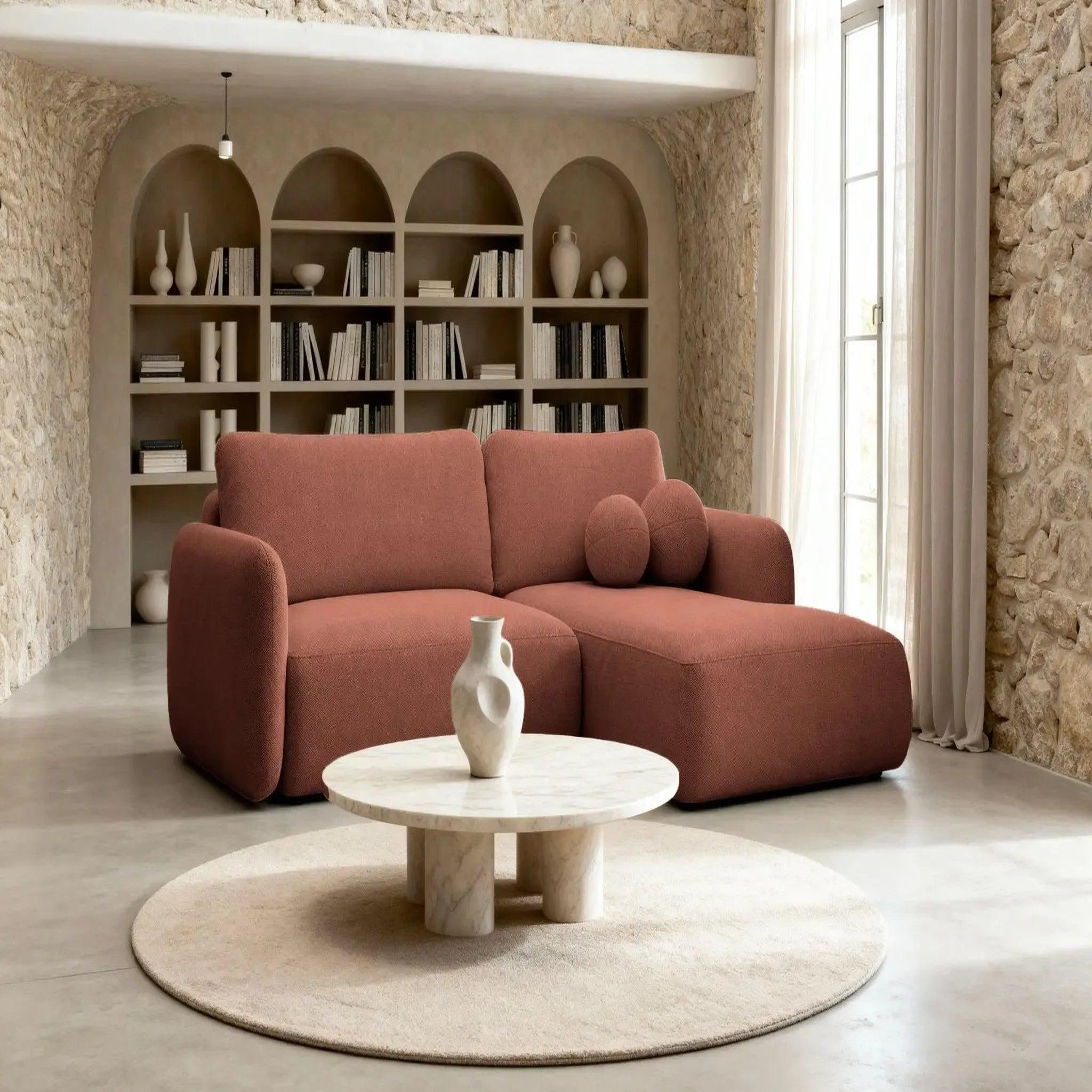 Voir la diapositive 2 : CASANOVA PARIS Gigi - canapé d'angle convertible tissu bouclette