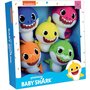 Fun House Baby Shark Coffret Famille 5 Peluches +/- 15CM Baby Shark, Papa, Maman, Papy et Mamy