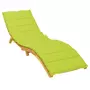 VIDAXL Coussin de chaise longue vert vif 200x50x3 cm tissu oxford