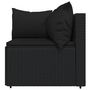 Voir la diapositive 5 : VIDAXL Salon de jardin 4 pcs avec coussins Noir Resine tressee