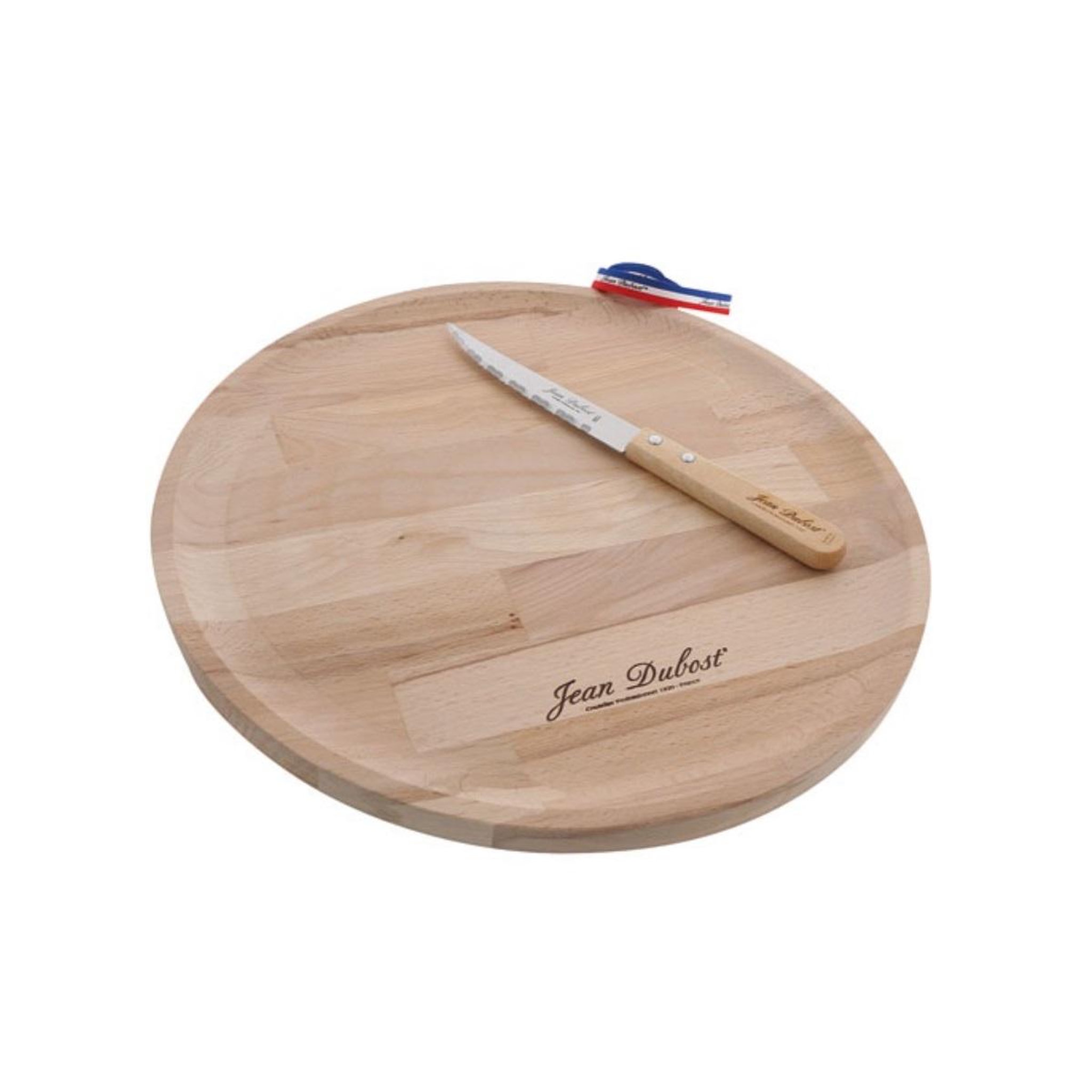 Voir la diapositive 2 : Jean dubost Plateau pizza bois 33cm + couteau - AP03A3U0E15002