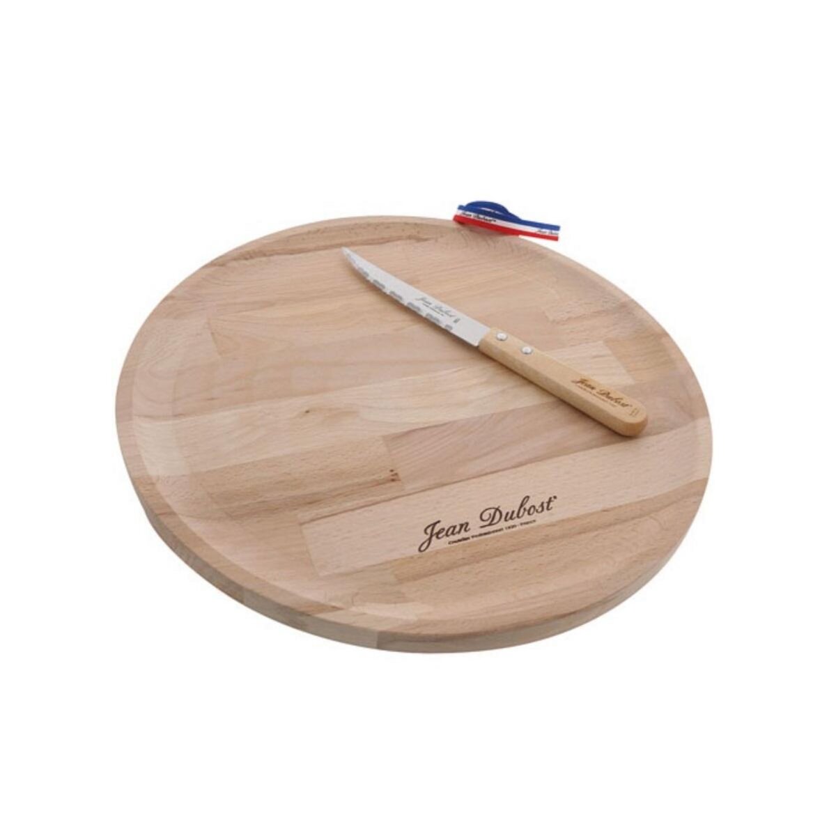 Jean dubost Plateau pizza bois 33cm + couteau - AP03A3U0E15002