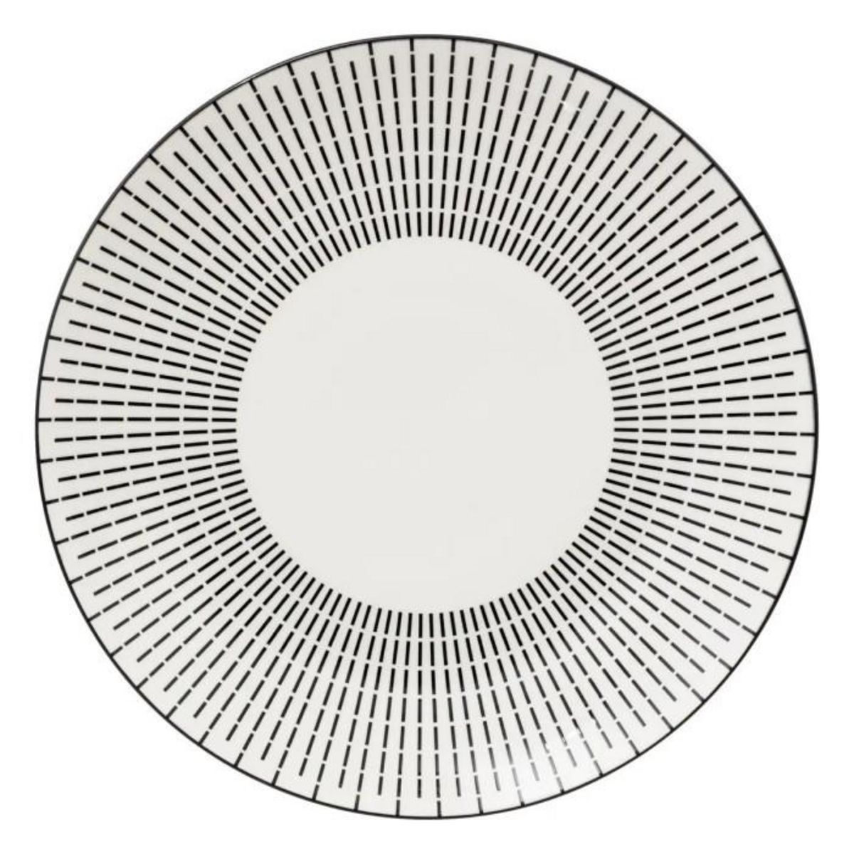 SECRET DE GOURMET Assiette de Présentation Porcelaine  Lunis  30cm Noir