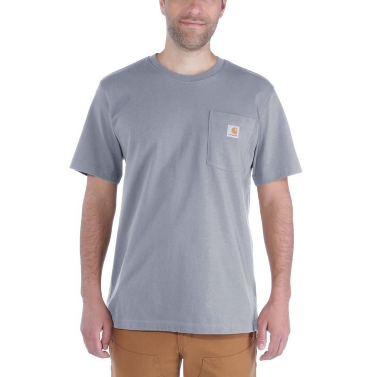 CARHARTT T shirt manches courtes WORKWEAR POCKET TL gris CARHARTT S1103296034L