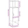 Voir la diapositive 6 : VIDAXL Armoire salle de bain vieux bois 33x33x120,5 cm bois ingenierie