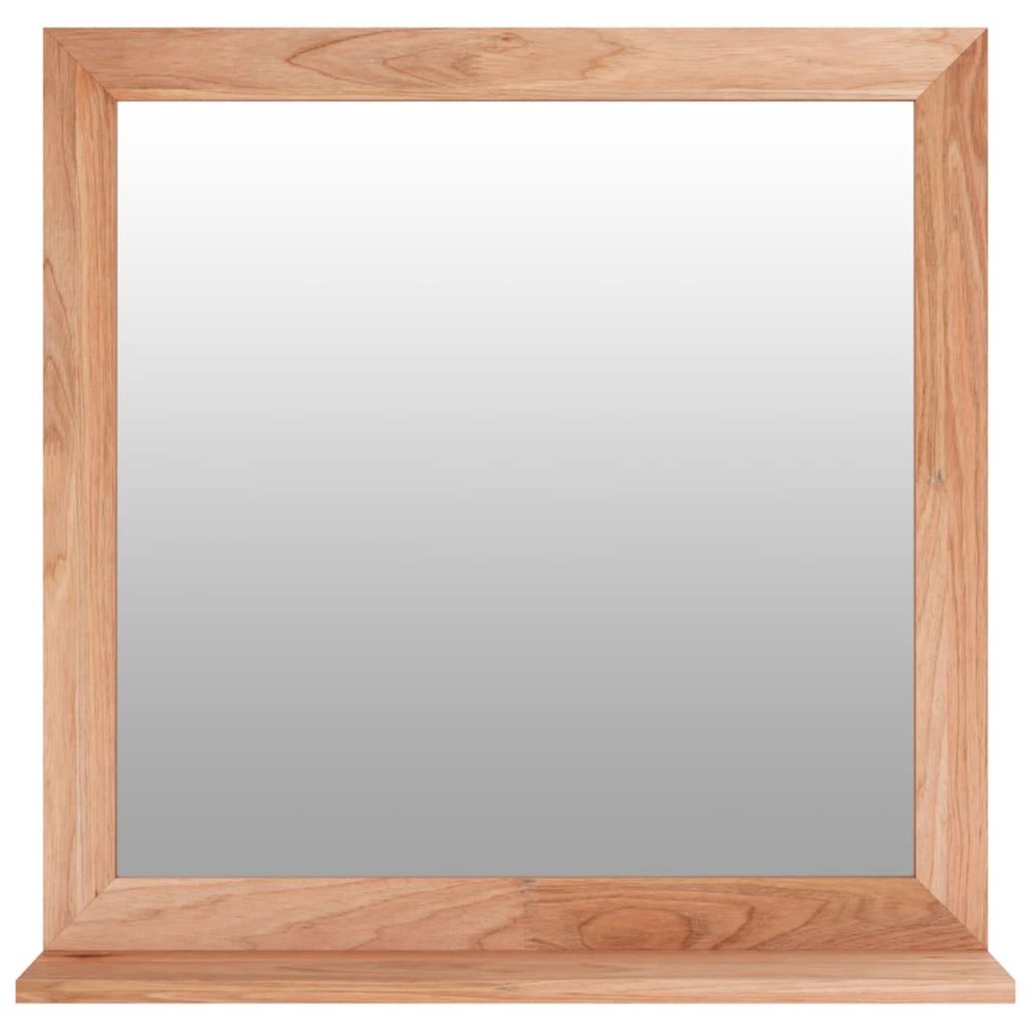 Voir la diapositive 2 : VIDAXL Miroir mural 55x55 cm Bois massif de noyer