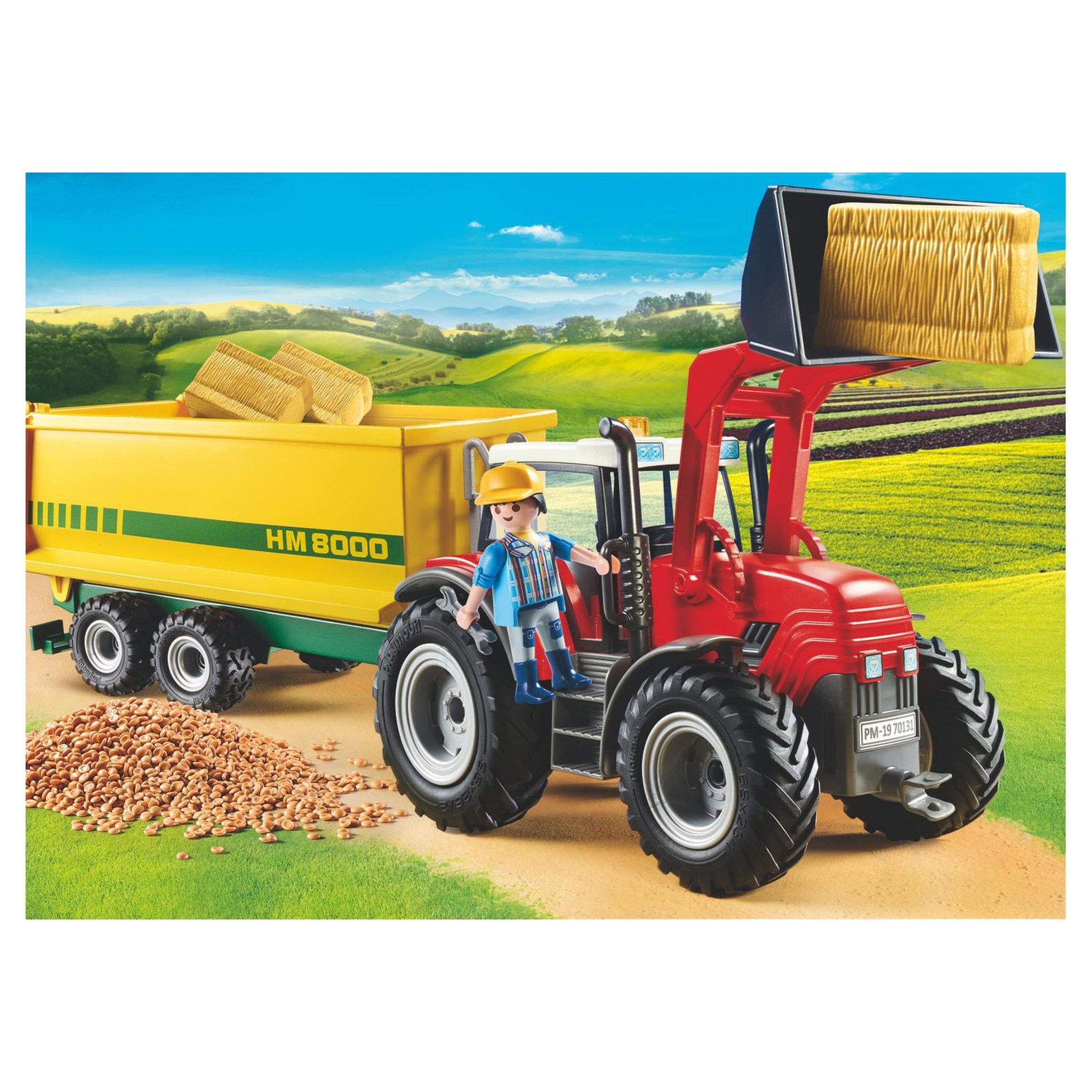 Voir la diapositive 4 : PLAYMOBIL 70131 - Country - Grand tracteur avec remorque