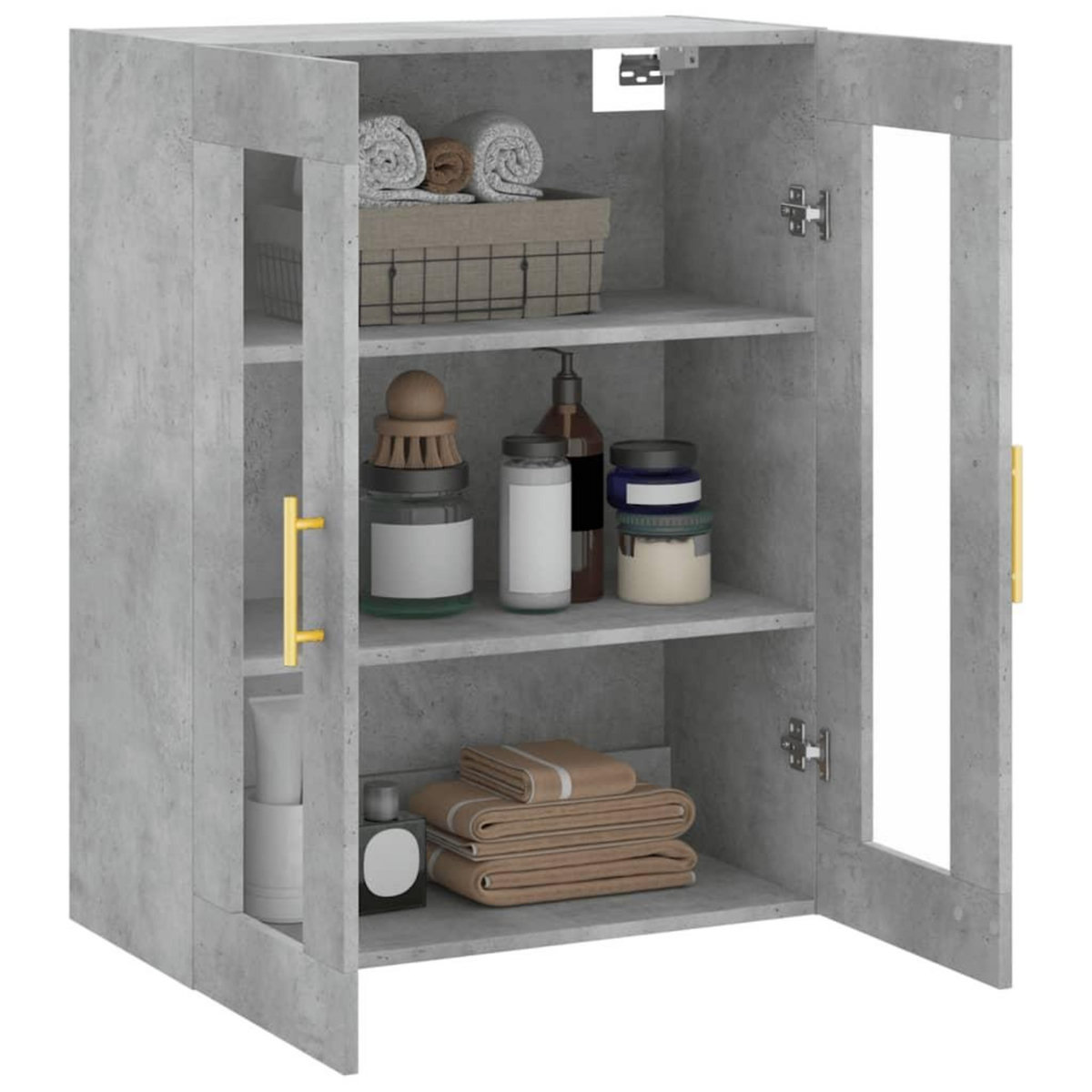VIDAXL Armoire murale gris beton 69,5x34x90 cm