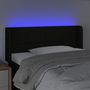 Voir la diapositive 4 : VIDAXL Tete de lit a LED Noir 83x16x78/88 cm Tissu