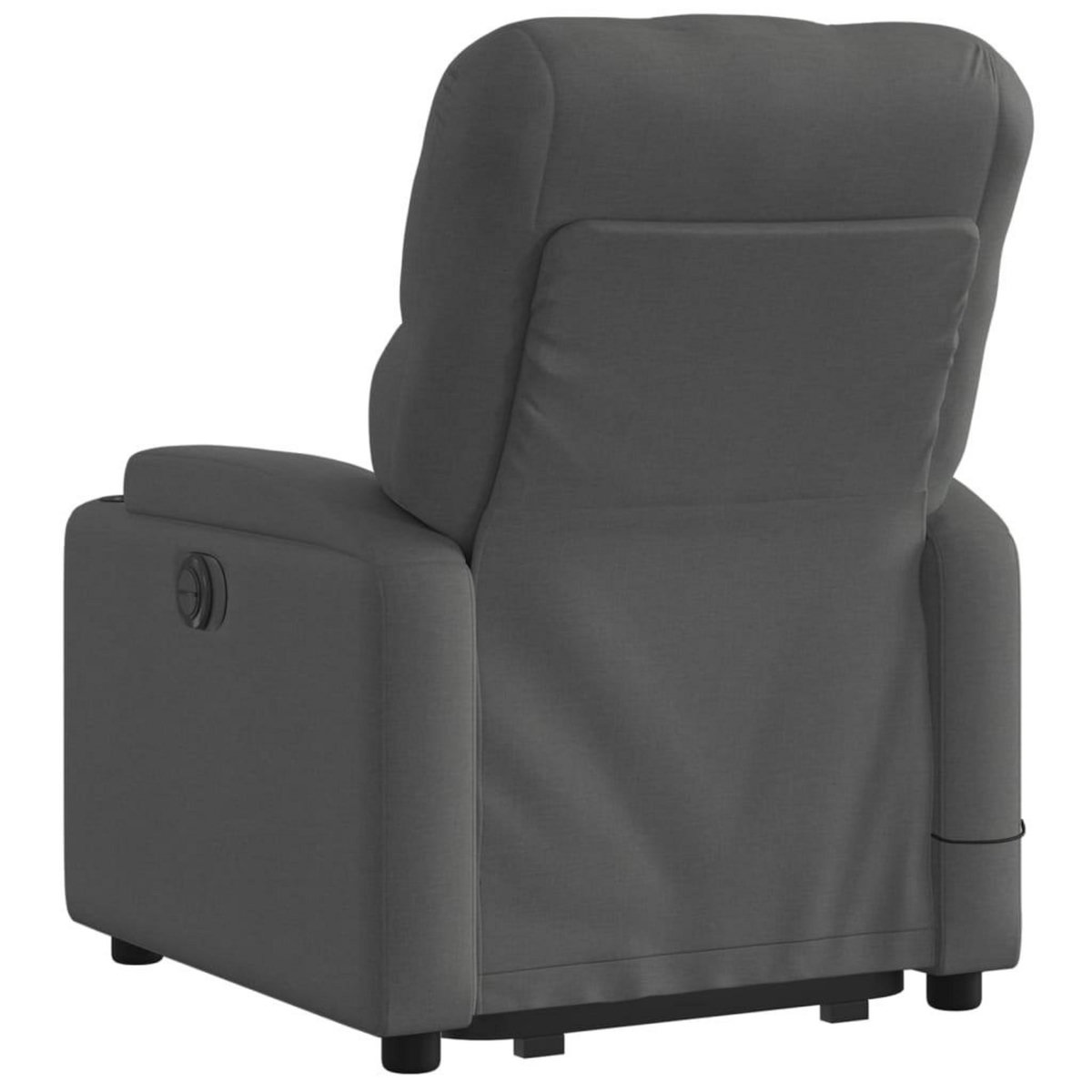 VIDAXL Fauteuil inclinable de massage electrique Gris fonce Tissu